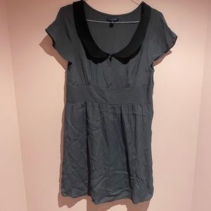 American Eagle Outfitters Gray Dress with Black Collar